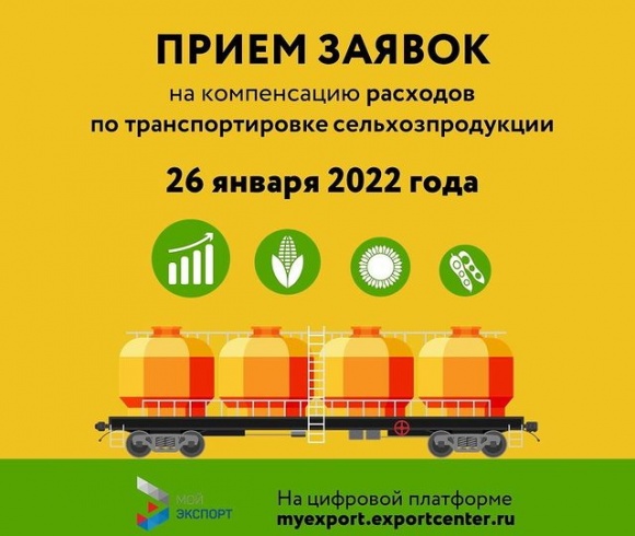 «Мой экспорт» открывает приём заявок на компенсацию расходов по транспортировке сельхозпродукции